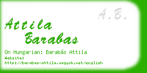 attila barabas business card